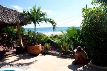 View of the Pacific Ocean at Bahia La Tortuga fishing Lodge.