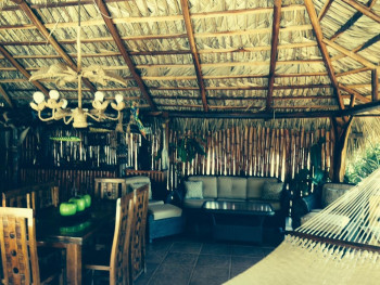 Main cabana at Bahia La Tortuga Fishing Lodge